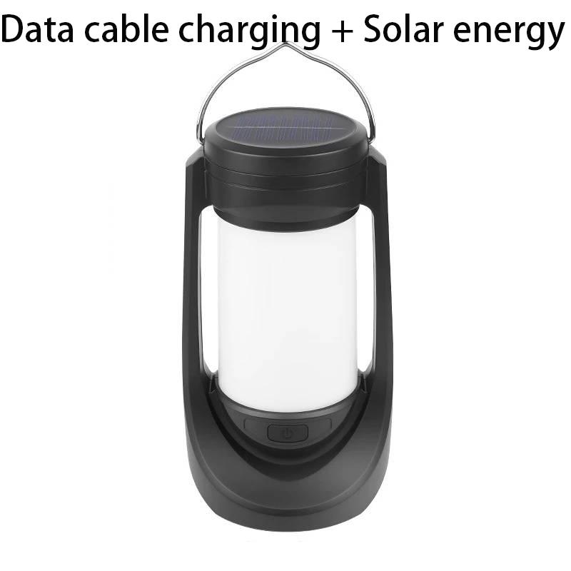 Solar Camping Light 6 Mode Emergency Lights Rechargeable Outdoor Waterproof Flashlight Lighting