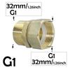 Brass G1 Inch Male Female Thread Connecter 32mm Copper Hose Repair Coupling Adapter Straight Extension Fittings