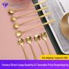 Cherry Blossom Stainless Steel Spoons: Rose Spoon, Heart Spoon, Coffee Spoon, Honey Dessert Spoon, Gold Cherry Blossom Spoon