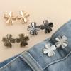 Four-leaf Clover/Five-pointed Star Waist Buckle Adjustable Waist Button Jean Pant Button With Cinched Waist Fashion Accessories