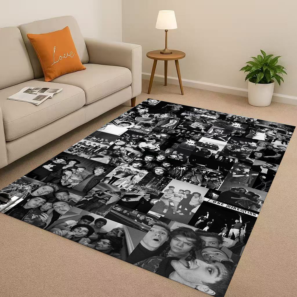 27 Stil Neu One D-Direction Sänger Star Wohnzimmer Rutschfester Bereichsteppich Teppich für Schlafzimmer Spielzimmer Sofa, Leicht zu reinigende Haustürmatte