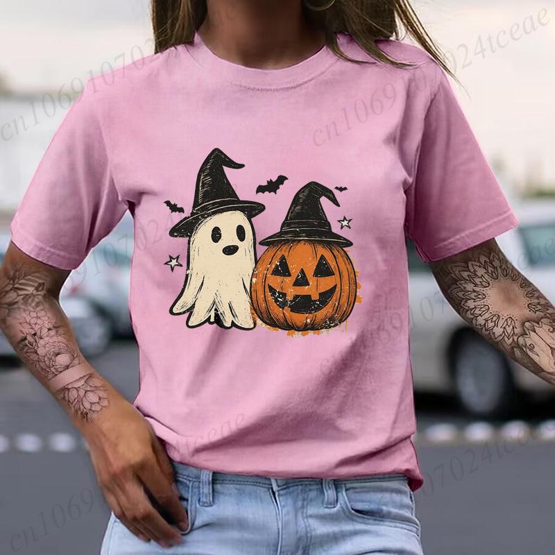 Halloween T Shirt Men Women Casual Short Sleeve Graphic Tee Print Cosplay Funny Halloween Pumpkin Tops Summer Y2k Clothes