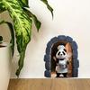Adesivo de Parede para Porta Panda Chefe 3D Autoadesivo Removível Impermeável à Prova de Óleo para Cozinha Sala de Jantar Decoração de Casa Engraçada Arte