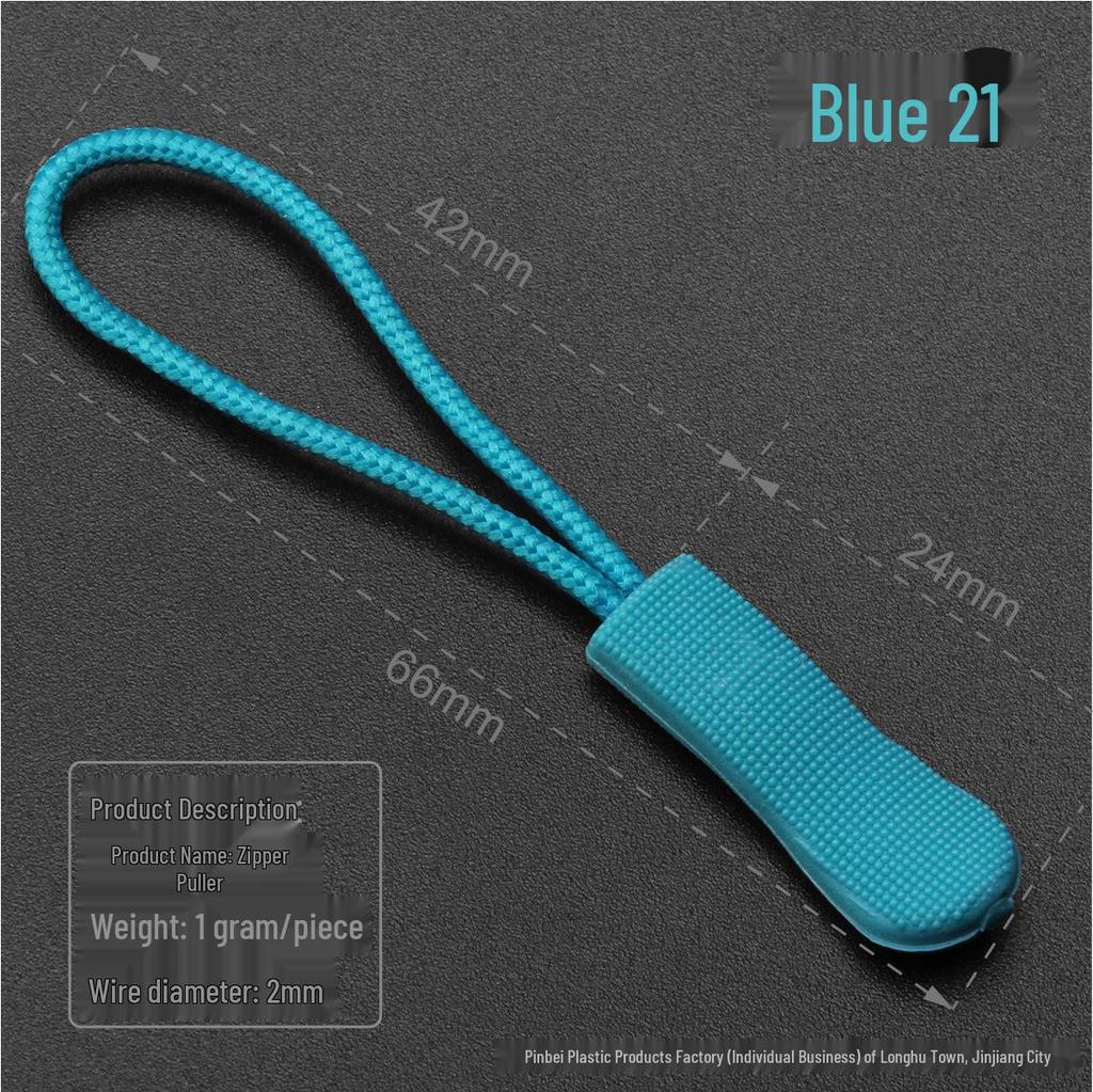 Black Caterpillar Zipper Pull: Popular Luggage Tail Rope Cord