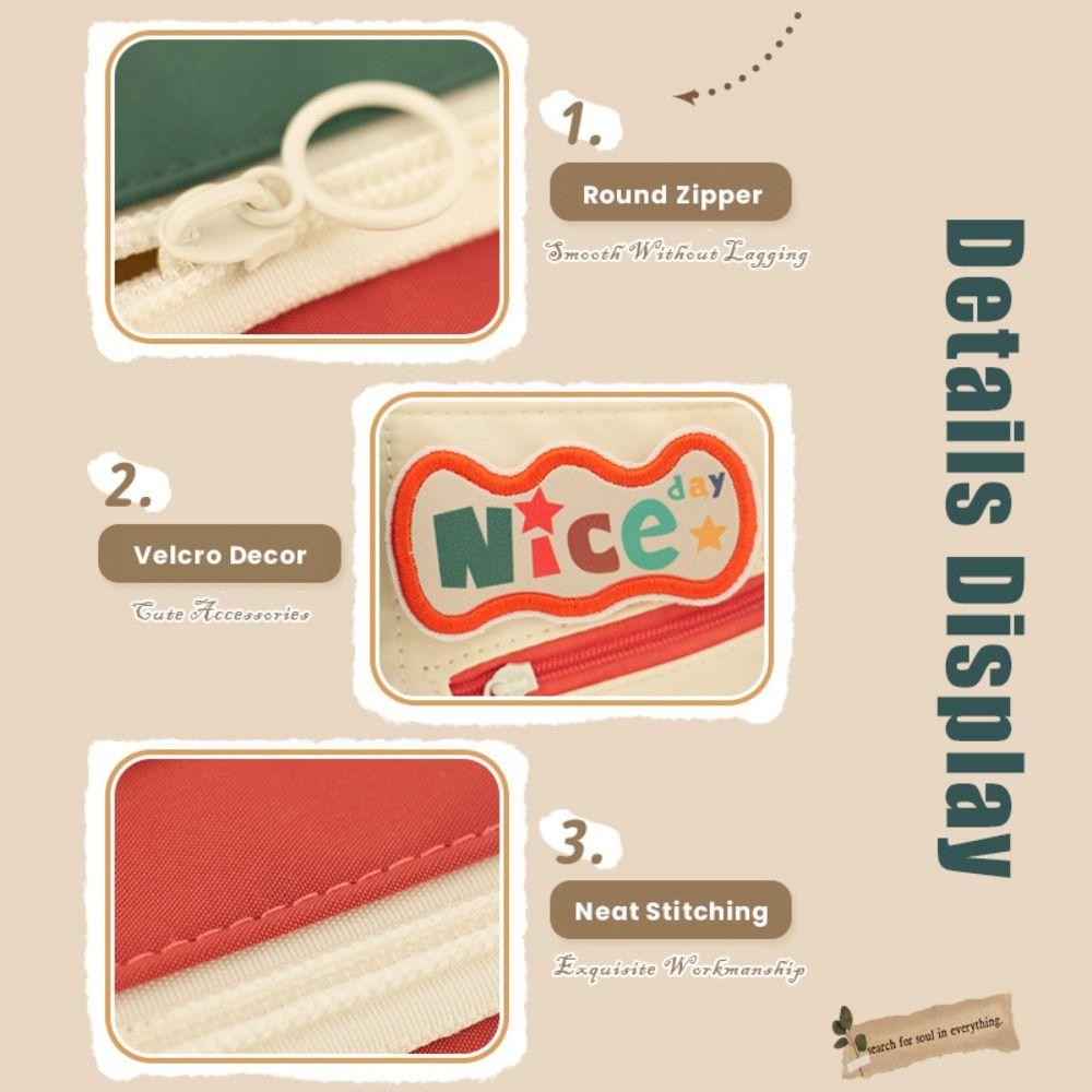 Oxford Cloth Pen Bag Multilayer Pen Box New Pencil Case  Gift