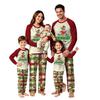 Matching Family Christmas Print Pajama Set Crewneck Long Sleeve and Pants Loungewear for Holiday
