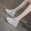 Popular Little White Shoes Women's 2025 Summer New Mesh Breathable Light Casual Fashion Small Thick Sole Heightening Women's Shoes