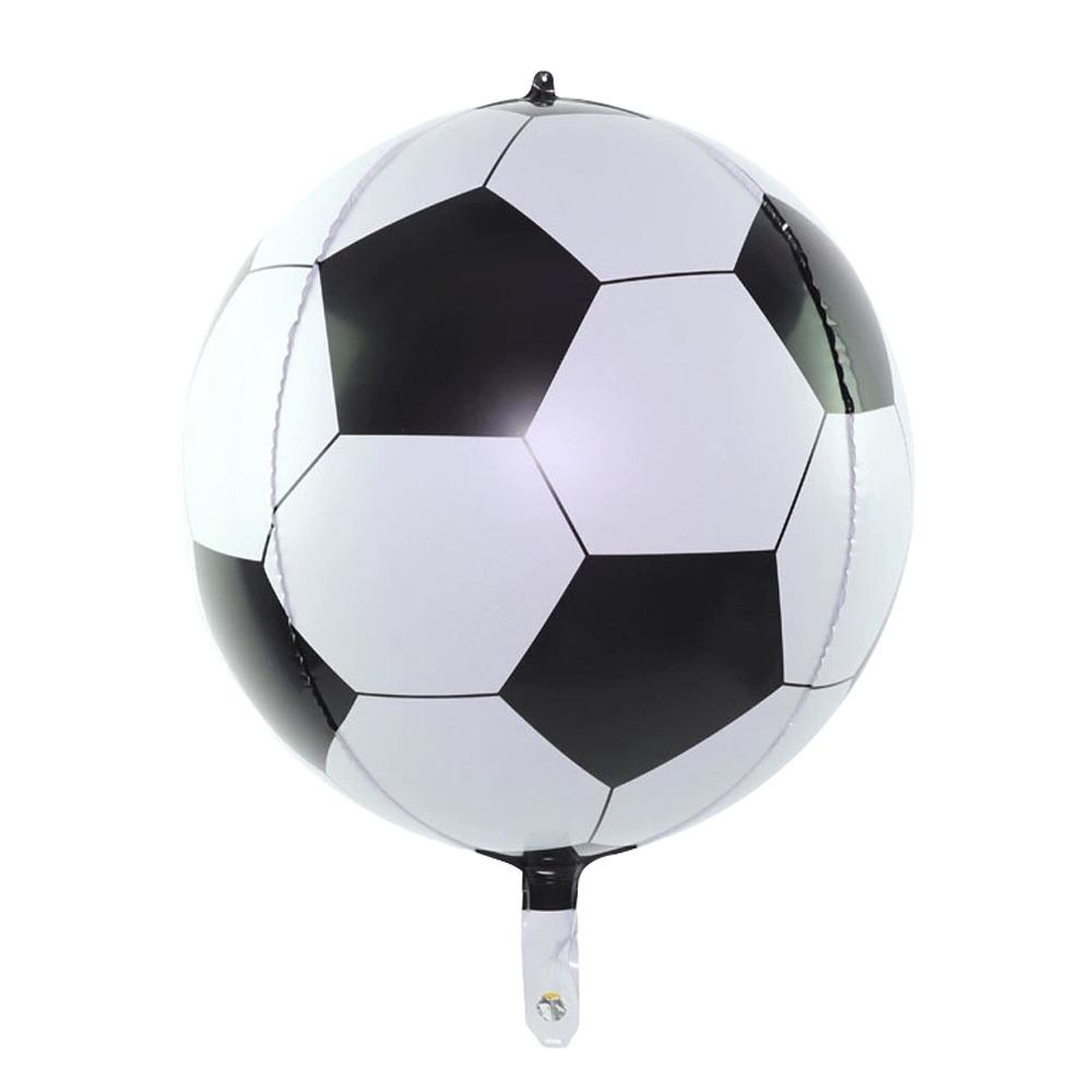 

5pcs Set 22 Inch Round 4D Ball Balloon Silver Color Football Themed Foil Balloon Big Size Rose Gold Helium Balloon 22inch чорний