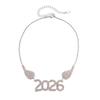 Elegante Geometrische Wassertropfen Anhänger Pulloverkette - 2026 Neujahrs-Halskettenset