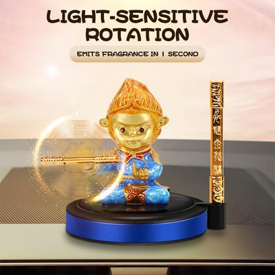Monkey King Car Mounted Solar Aromatherapy Four Fragrances Car Air Fresheners Senior Accessories For Vehicles Car Decoration
