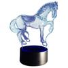 3D Animal Night Light Horse Zebra Night Light 7 Color Changing LED Table Lamp Gift Contains LED Accessories