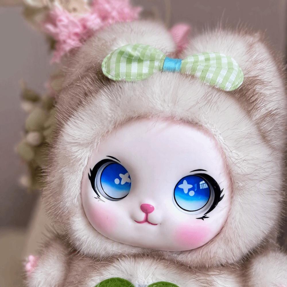 Vinyl Face Stuffed Animal Bag Charm Cute Stuffed Kawaii Plush Pendant Gift For Women