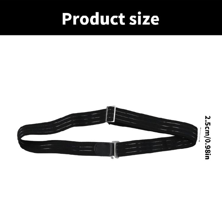 Multiuse Elastic Shirt Belt with Nonslip Designs Stretch Waist Belt Invisible for Formal Business Shirt and Daily Use