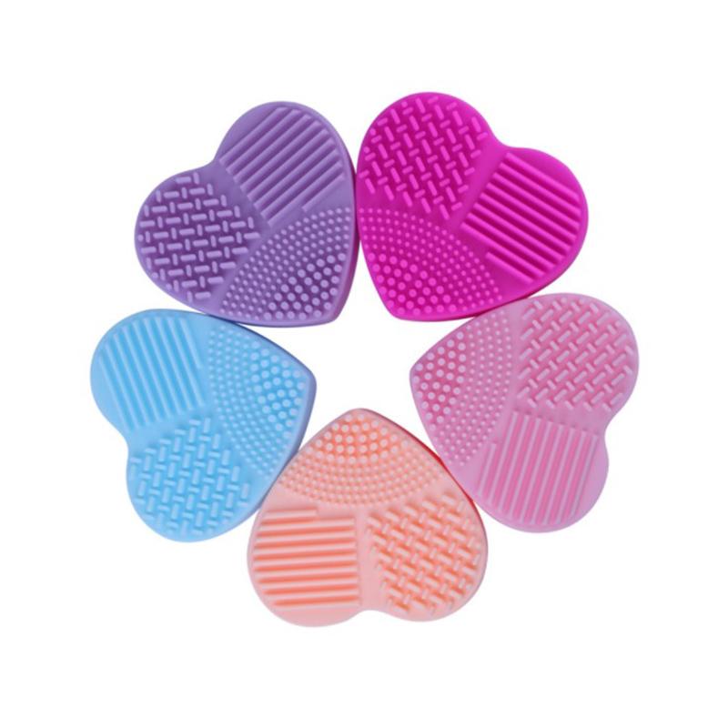 Brush Wash The Brush Silicone Heart Shape Makeup Brush Cleaner Cosmetic Cleaning