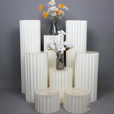 Dessert Stand Foldable Roman Pillar Dessert Rack Paper DIY Roman Column Flower Stand White Table Columns Garden Decoration