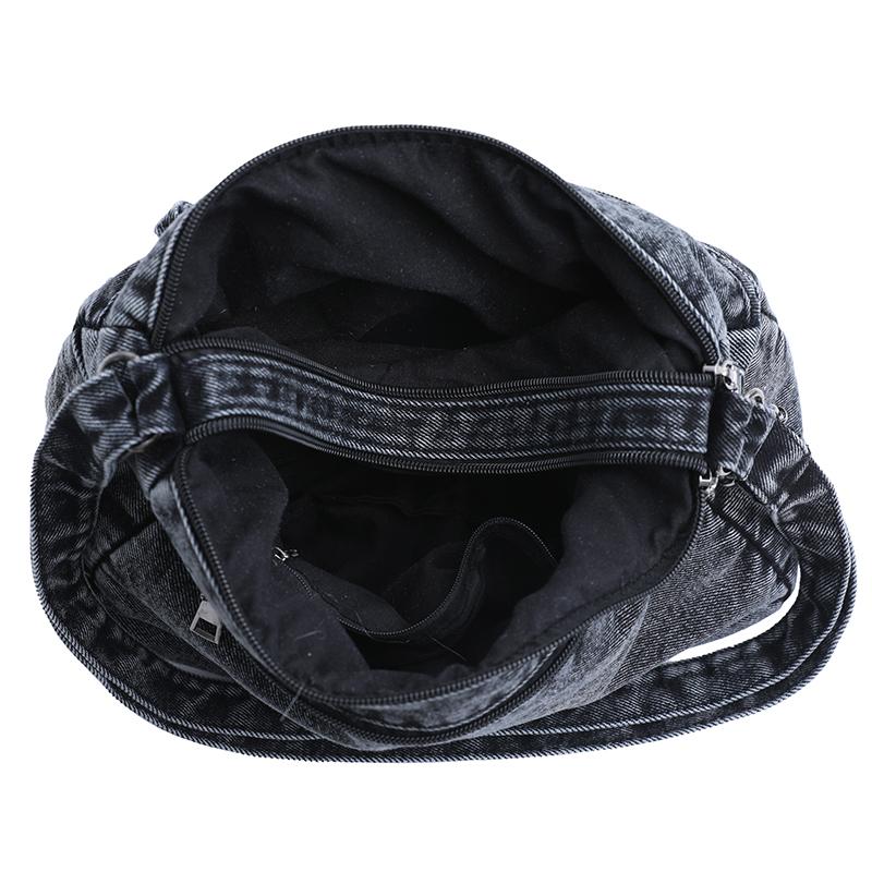 Vintage Denim Bag Multi-layer Crossbody Bag Women's Shoulder Bag