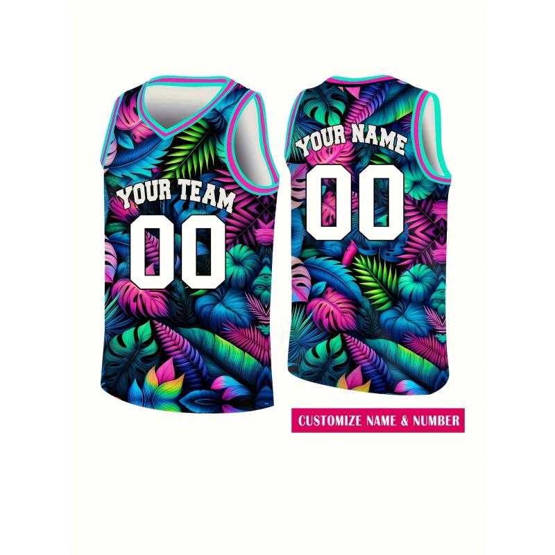 Débardeurs Abstraits Colorés Imprimés en 3D Pour Hommes T-shirts Personnalisés avec Nom Motif Été Ample Sportswear Street Col Rond Débardeur Hauts Décontractés