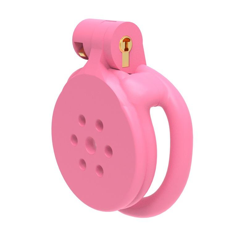 Sissy Flat Chastity Cage 3D Printed Pink Penis CB Lock BDSM Training Escape-Proof Urethral Devices Cock Cage Adult Sex Toys Gay