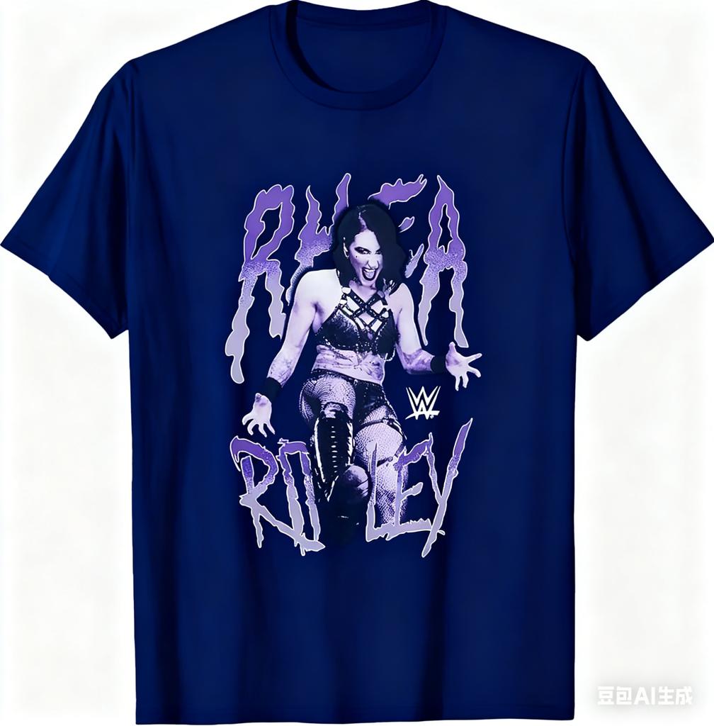 2026 Rhea Ripley Kicking Portrait Girls T-Shirt, Men Women T-Shirt High-end Luxury Is for Both Men and Women Top Y2k
