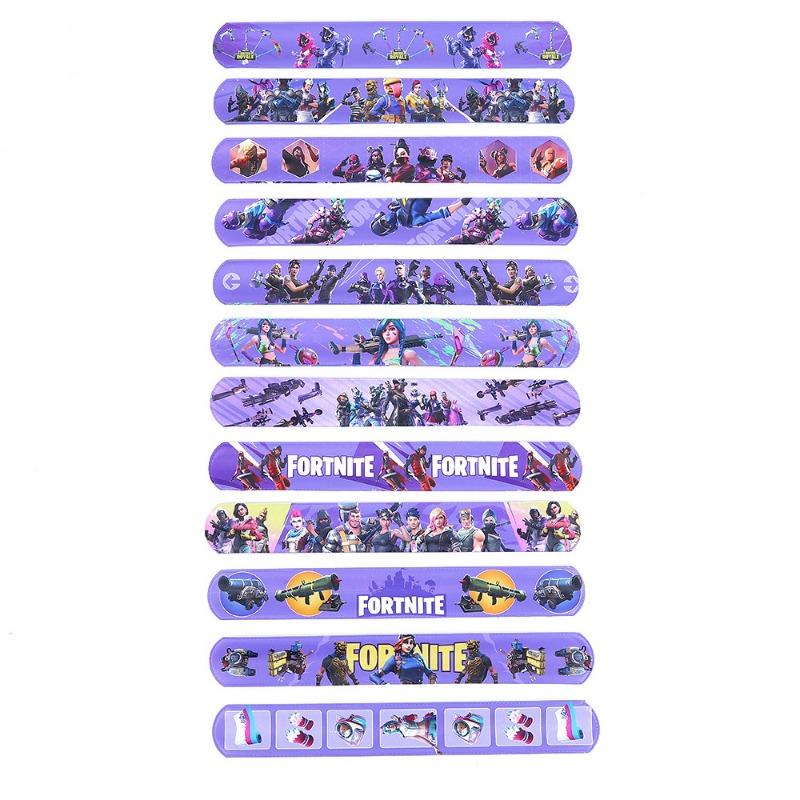 12st Fortnite Tecknad Barnarmband Animefigurer Pojkar Flickor Armband Leksaker Barn Julklappar