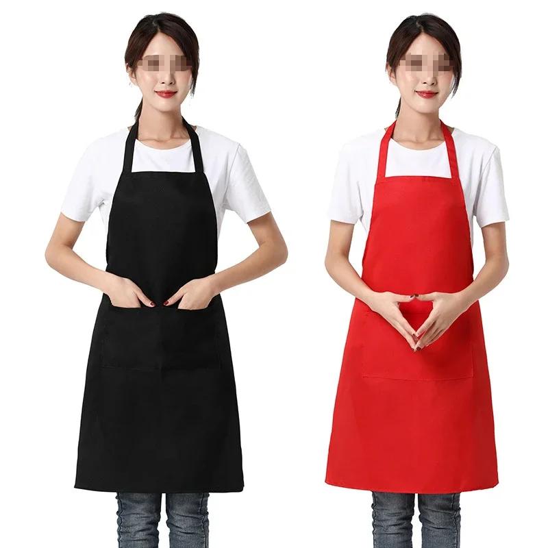Hot Sale Cooking Kitchen Apron For Woman Men Chef Waiter Cafe Shop BBQ Hairdresser Aprons Bibs Kitchen Accessory