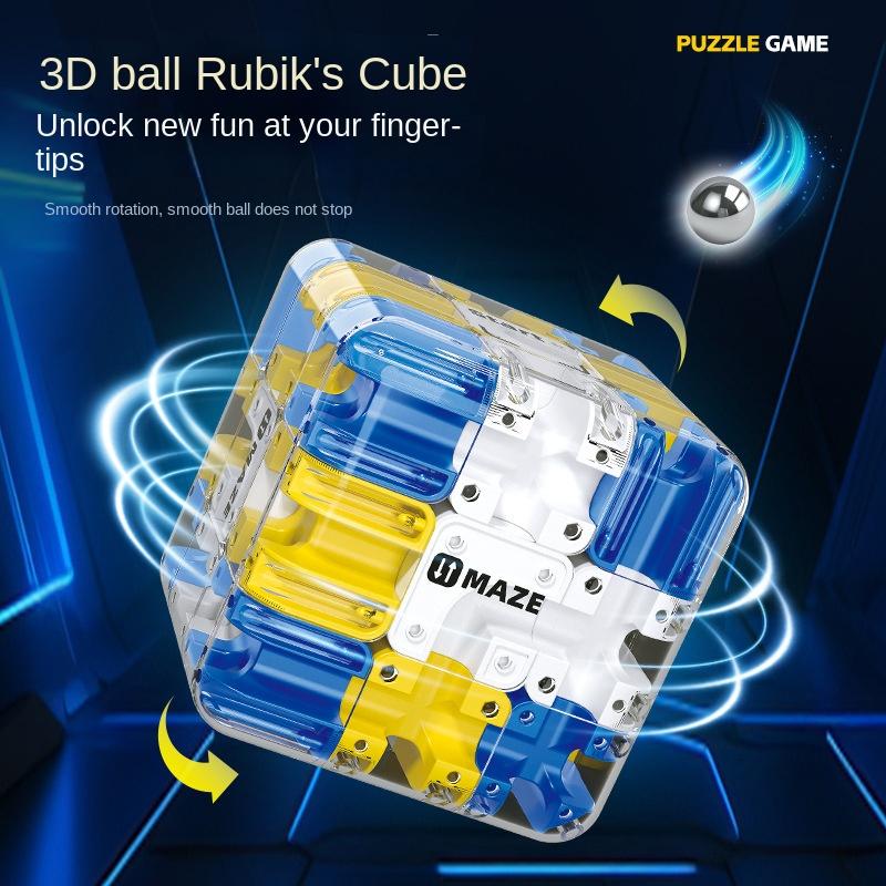 Non-Toxic New 3D Maze Magic Cube Fidgeting Toys Labyrinth Creative Puzzle Toys For Children'S Adult Stress Relief Anti-Stress Toy