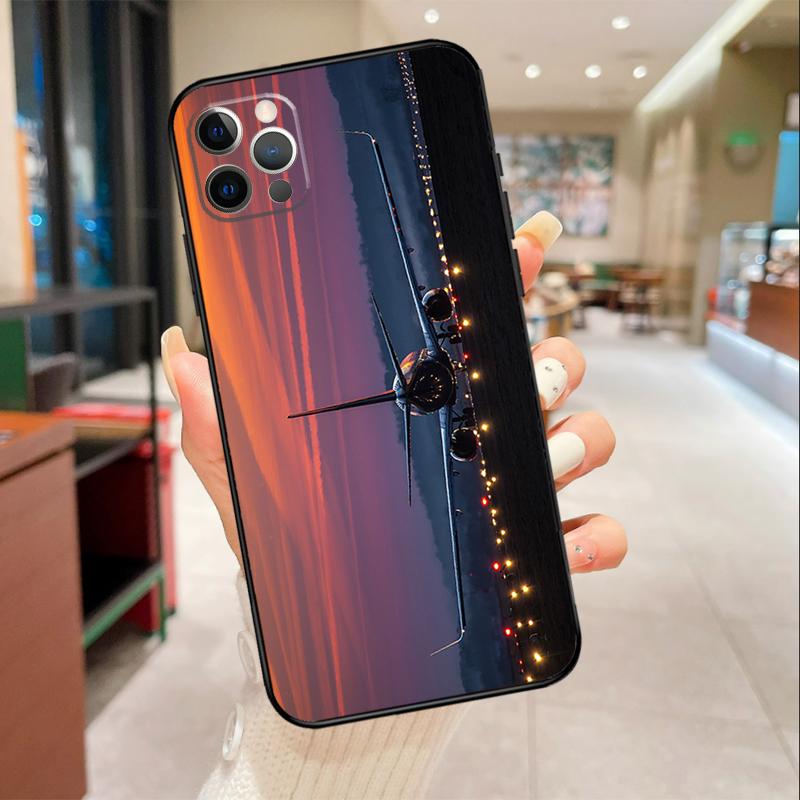 Airplane Plane Aircraft Phone Case For iPhone 17 Air 16 15 13 11 12 14 Pro Max mini 15 16 Plus 16e Protective Cover