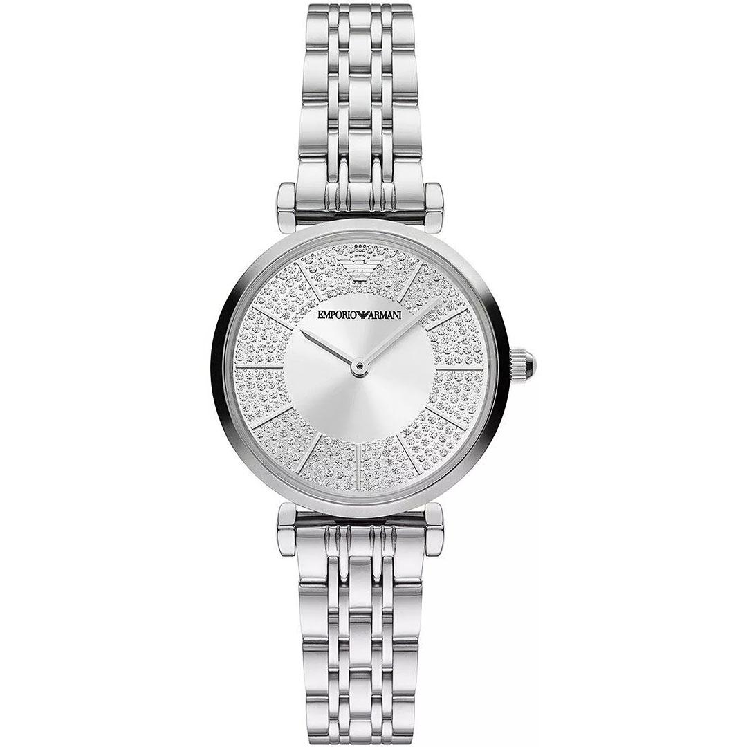 Emporio Armani Donna Argento Orologio Da Polso, Gianni T-Bar, (Orologio Analogico, 32 Mm) - Immagine 5
