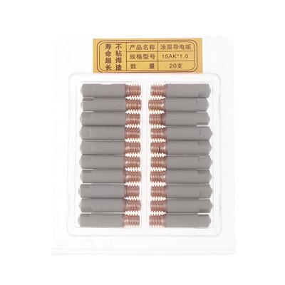 2 ks/sada 15Ak svařovací kontaktní hroty Povlak Protect 25 mm M6 hrot plynové trysky 0,8 mm-1 mm Mig svařovací hořák Součásti svařovacího nástroje