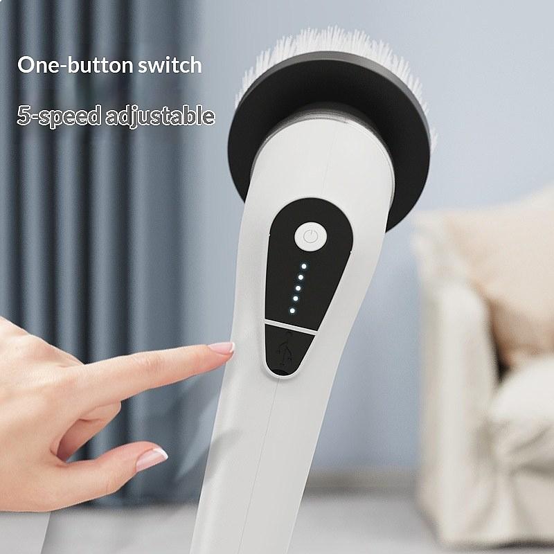 Electric Cleaning Brush Multifunctional Kitchen Bathroom Glass Long Short Handle Strong Power