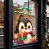 Christmas Penguin Glass Window Shopping Mall Atmosphere Decoration Electrostatic Stickers