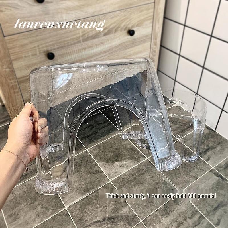 Silingfei Transparent Plastic Bathroom Stool