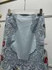 2026 French Niche Spring/Summer 3D Floral Lace Ruffle Top & High-Waist Skirt