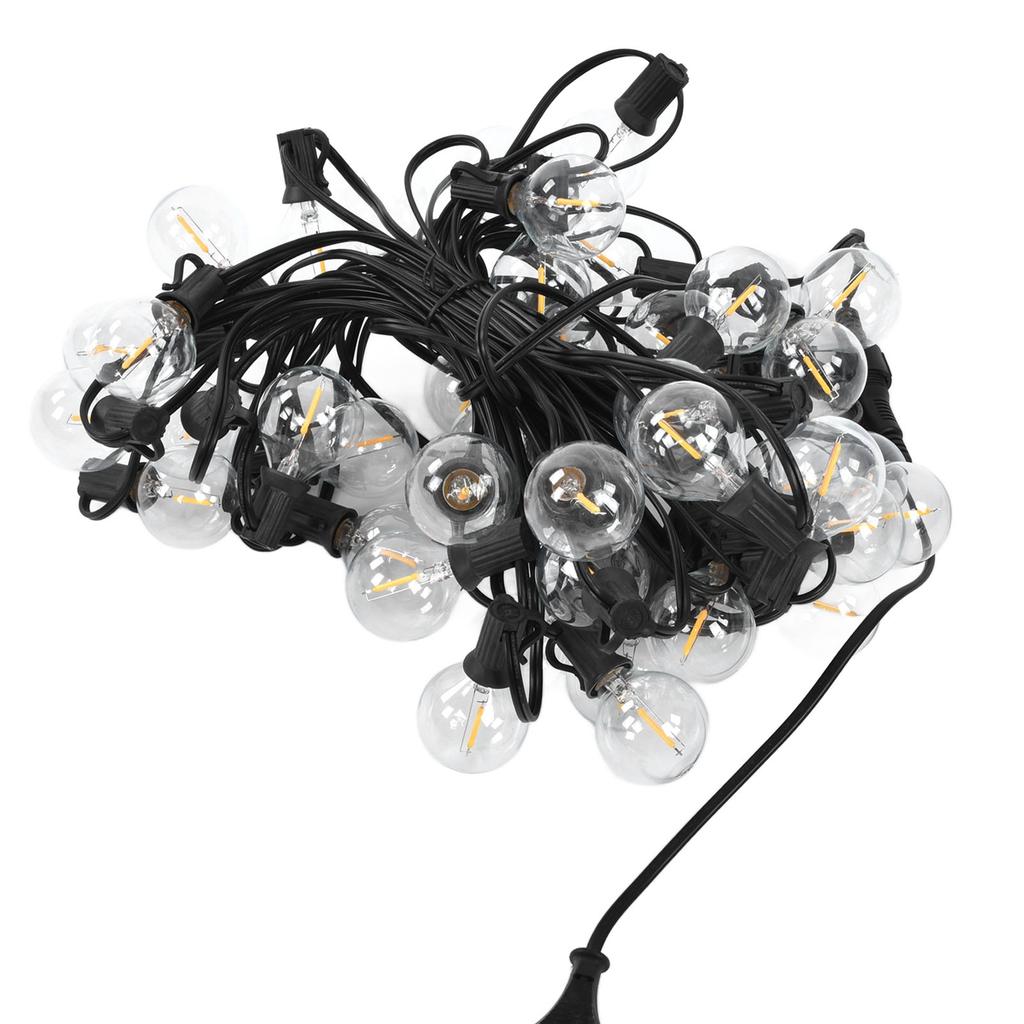 G40 50LED Ball Light String IP45 Waterproof Outdoor Garden Courtyard Lawn Balcony Decoration Warm