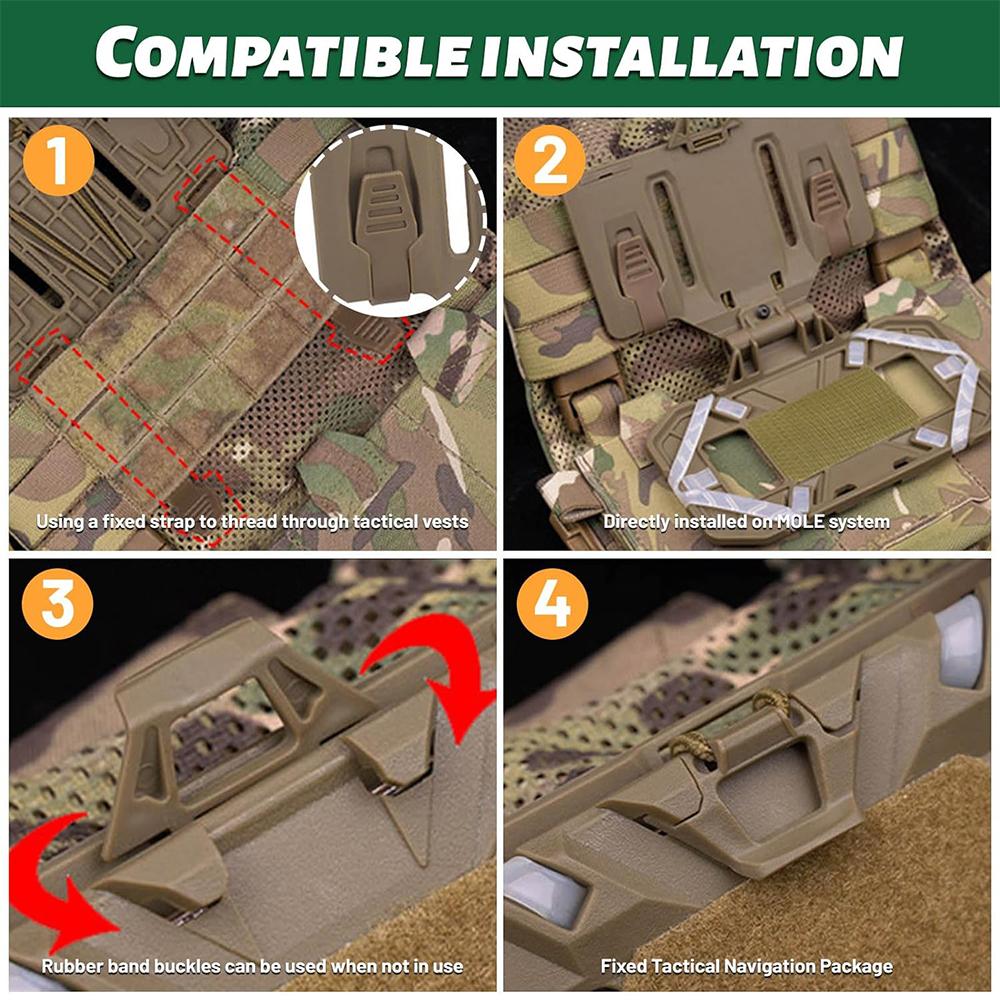 Tactical MOLLE Phone Holder, Folding Navigation Board, Cellphone Hold Gear, Airsoft Hunting Vest Accessories, Flip Lite