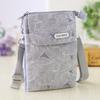 Leaves Mobile Phone Bag Cotton Women's Messenger Bag Fashionable Phone Crossbody Bag  Outdoor