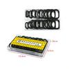 200Pcs Watch Back Case Rubber Waterproof Caseback Gasket O-Ring 0.6mm 0.5mm Thickness Watchmaker O-Ring Watches Washer Tools