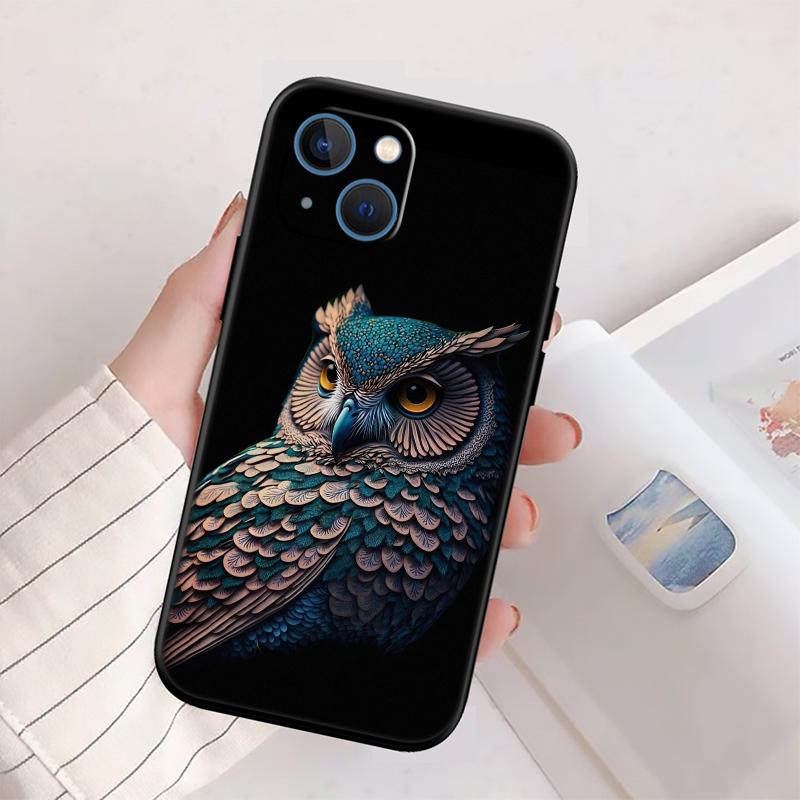 RP13 Cartoon Art Owl Phone Case for Samsung Galaxy S20 S21 S22 Ultra FE + Plus A21S A22 A24 A25 A26 A30 A30S A31
