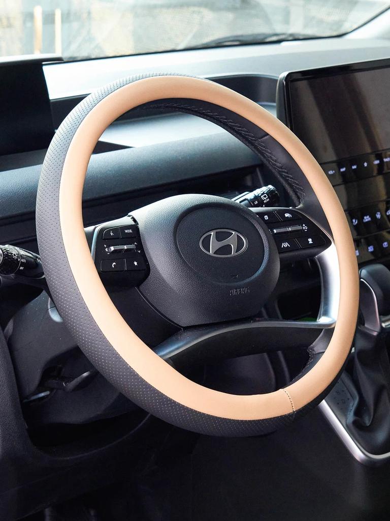 Two-Tone Steering Wheel Cover 380 mm Brown