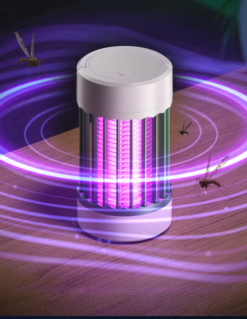 USB Mosquito Killer Lamp: Indoor/Outdoor Electric Shock with Purple Light Photocatalyst Mosquito Repellent and Night Light.