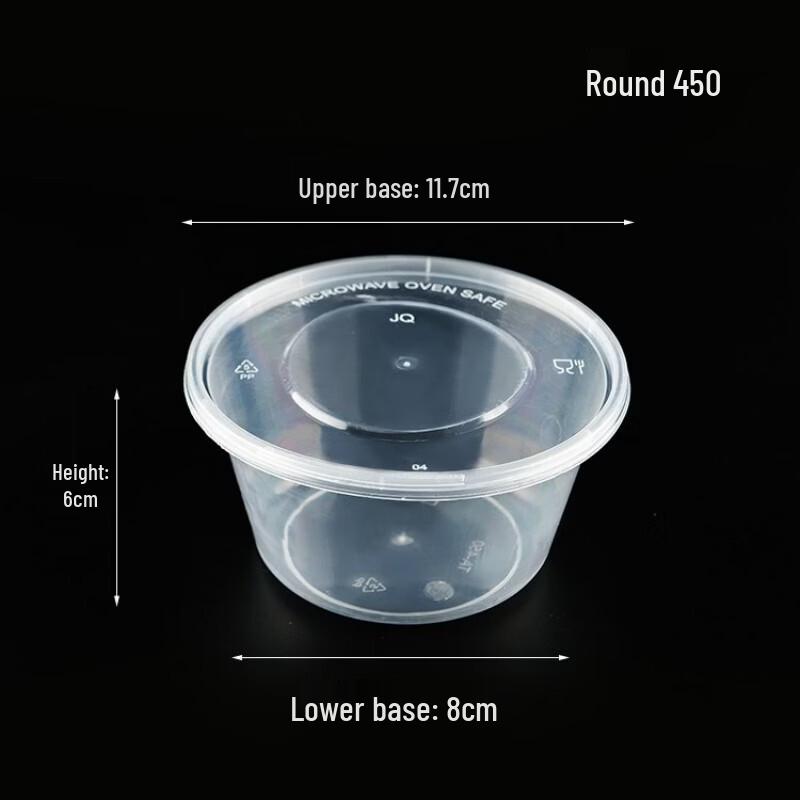 Disposable Transparent Plastic Takeaway Meal Containers