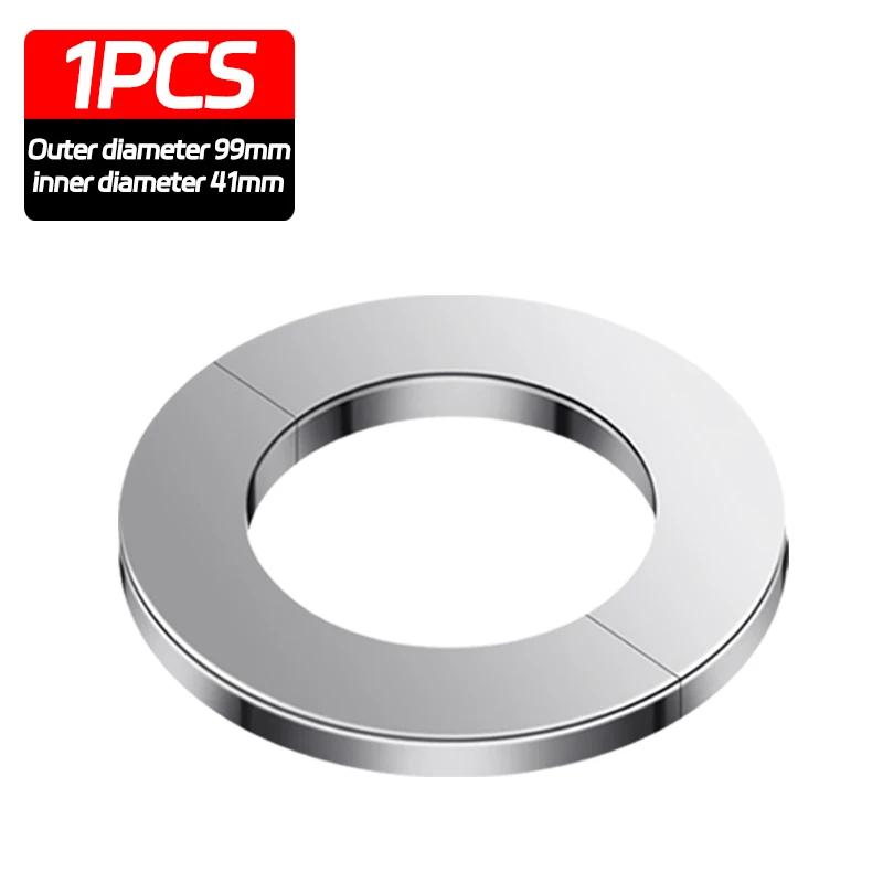 6/1PCS Self-Adhesive Stainless Steel Faucet Decorative Cover Shower Chrome Finish Water Pipe Wall Covers Bathroom Accessories