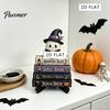 Fall Fireplace Decorations Halloween Reading Ghost Figurine, Wooden Desktop Ornaments, Vintage Spooky Shelf Accents Statue with Stand for Home