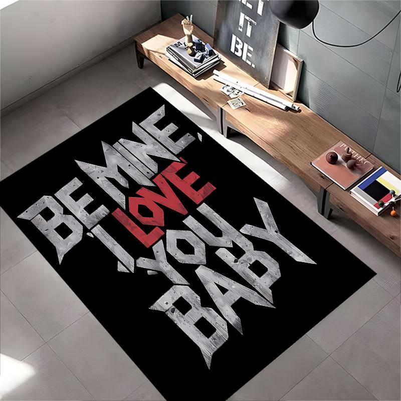 Be Mine I Love You Carpet suitable as a non-slip mat for the living room or bedroom sofa