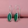 Green Onyx 925 Sterling Silver Drop Earrings, Gemstone Handmade Dangle Earrings