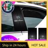 Car Stickers For Alfa Romeo 2pcs Car Emblem Center Pillar Honeycomb Image Stickers B-pillar DIY Auto Door Decorative Decals For