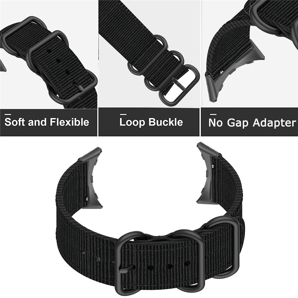 

For Google Pixel Watch 3 41mm/Watch 2/Pixel Watch Nylon Strap Adjustable Watchband Smart Bracelet Breathable Band with Loop Buckle for Women/Men Black