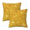 Glitter Gold 2 Pcs Square Pillowcase Pillow Cover Cushion Decor Comfort Throw Pillow For Home Living Room
