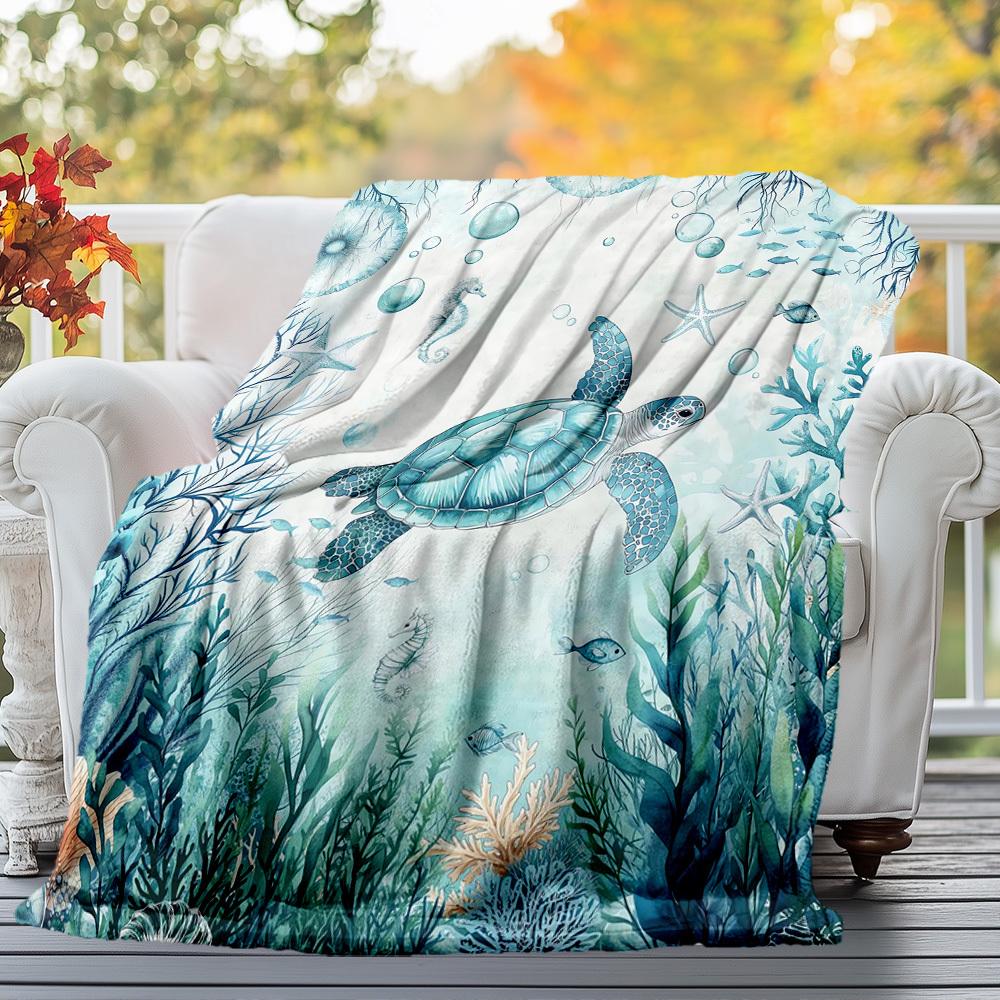 Ocean Sea Outdoor Flannel Blankets, Outdoor travel, Home Blankets, Fan Gifts,Suitable for All Seasons, Christmas Gifts. R1127069