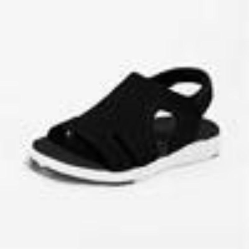 Summer Casual Mesh Flat Heel Viscose Shoes Breathable Round Head Low Top Solid Color Blue Sandals